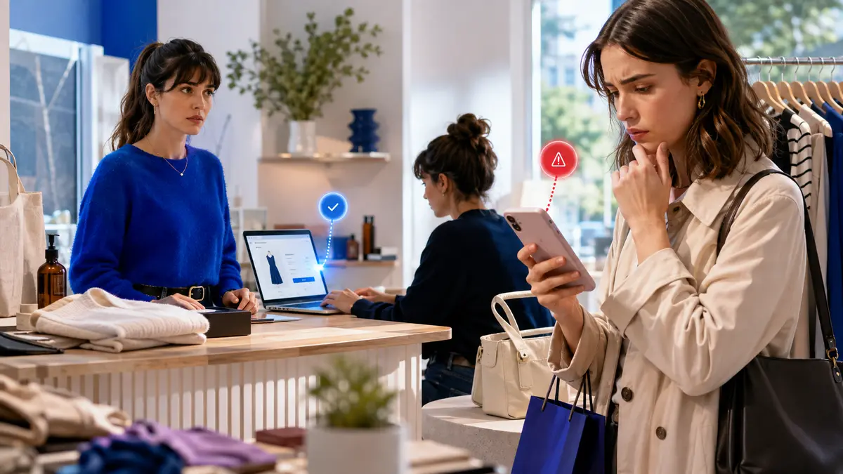 Cliente hésitant devant un site non sécurisé