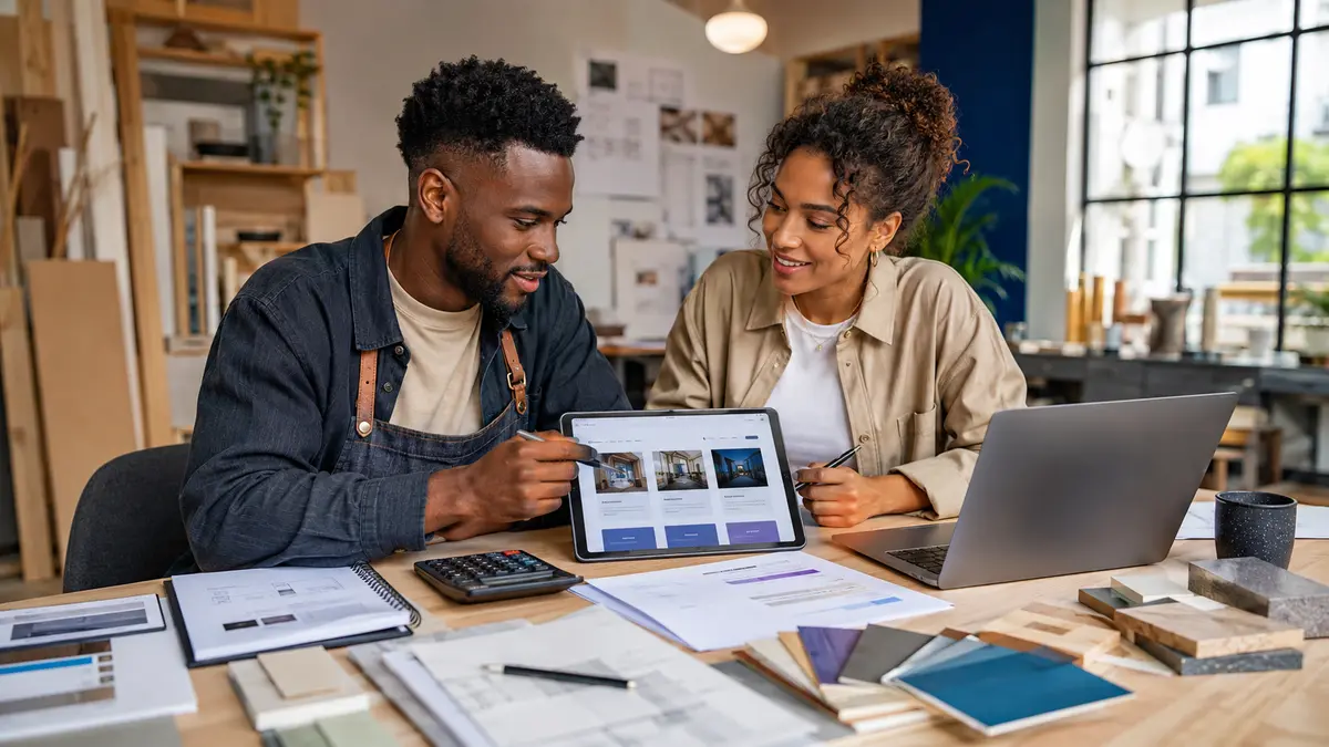 Artisan étudiant le budget de son futur site internet