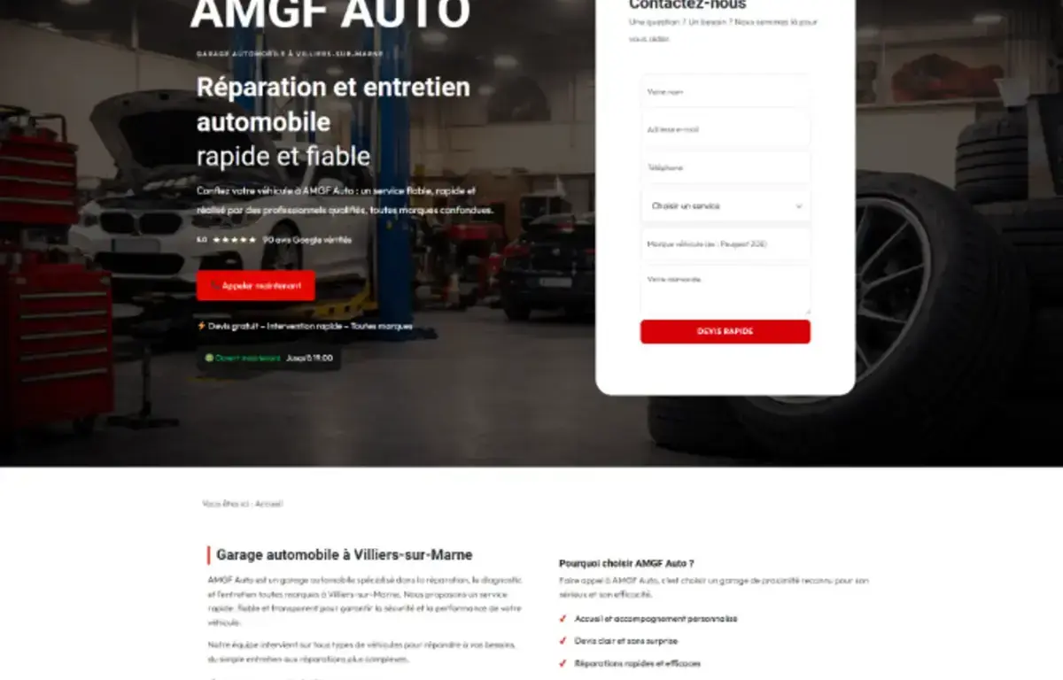 Aperçu du site AMGF Auto