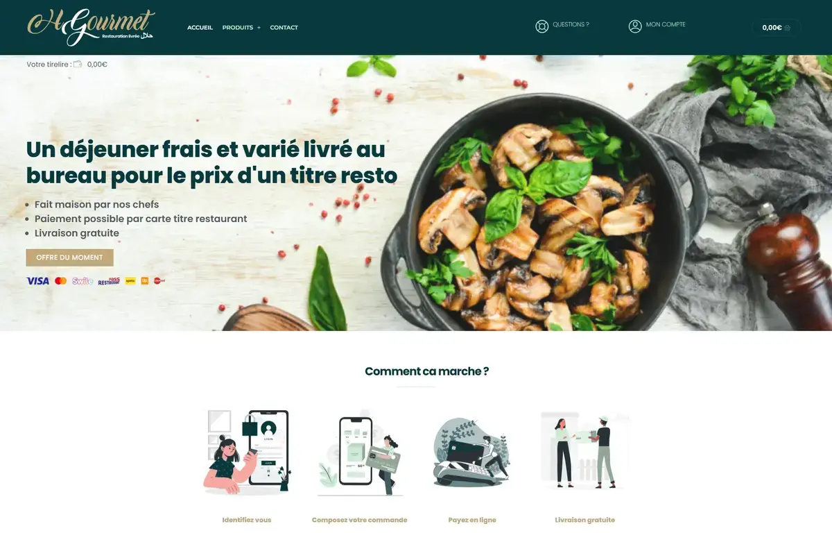 Aperçu du site H’Gourmet